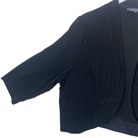 plus size bolero Glitter womens 3/4 Sleeve shrug  Additional Elle black size 2x - Picture 3 of 9